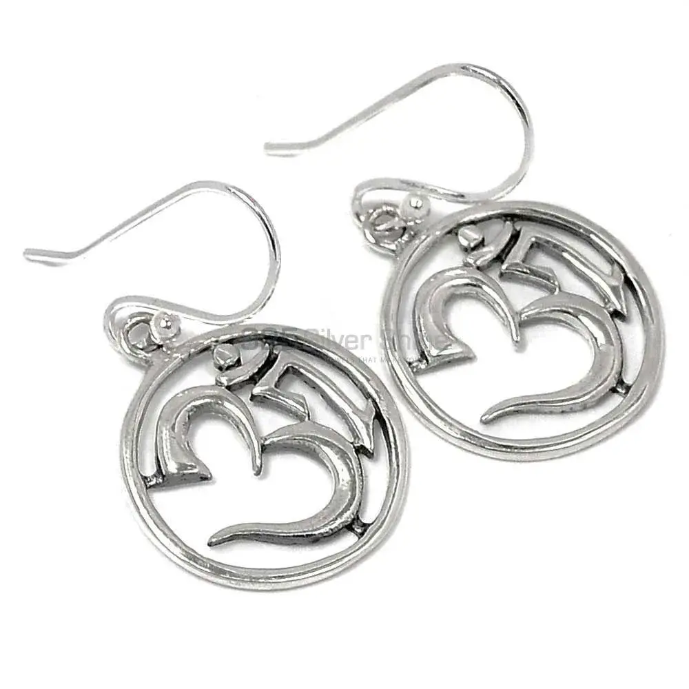 Wholesale Solid 925 Silver Oxidized Earrings Jewelry 925SE2889_0