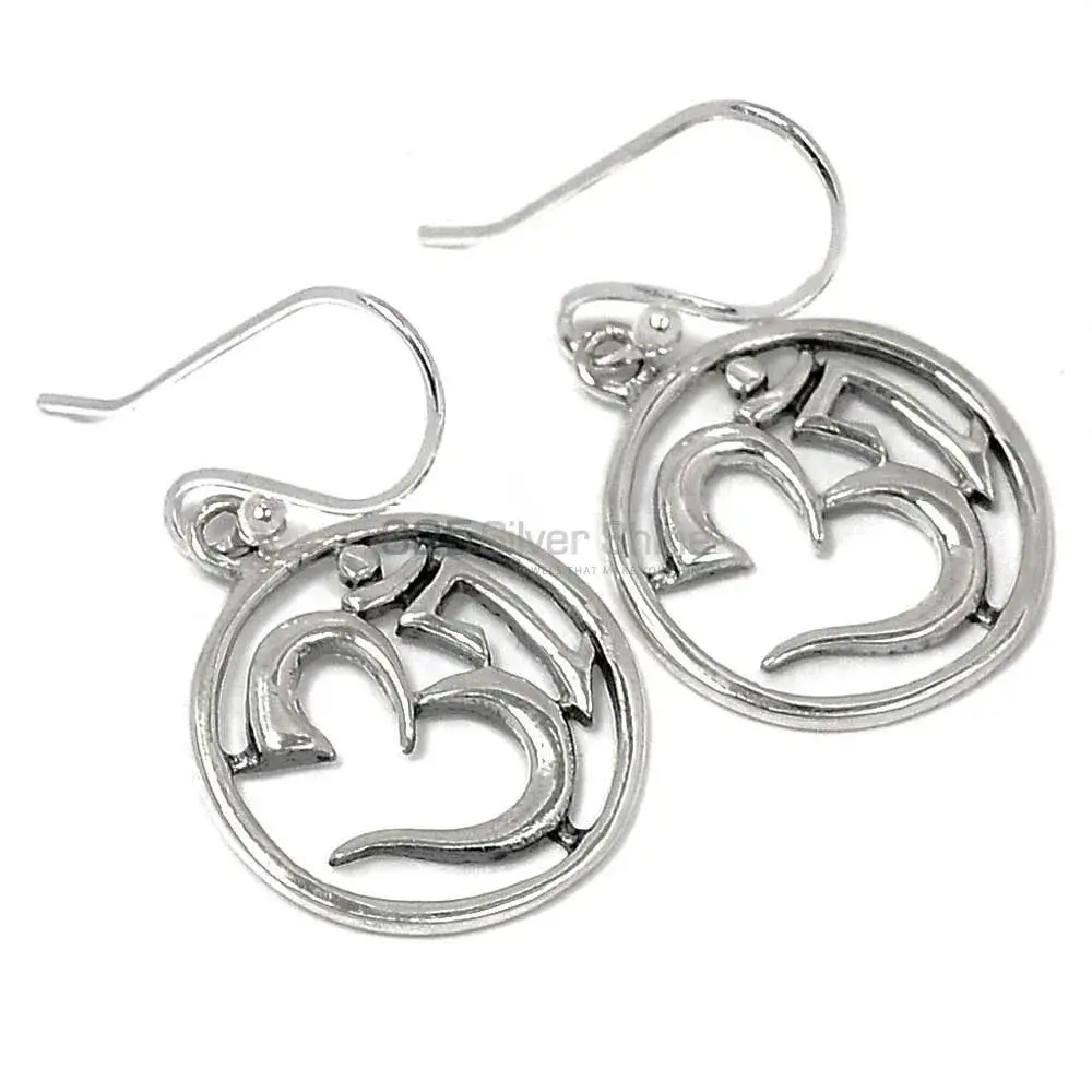 Solid 925 Silver Oxidized Earrings Jewelry 925SE2889_2