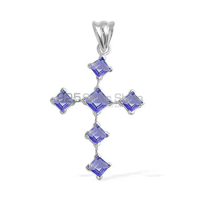 Solid Sterling Silver Handmade Pendants In Amethyst Gemstone Jewelry 925SP1677_0