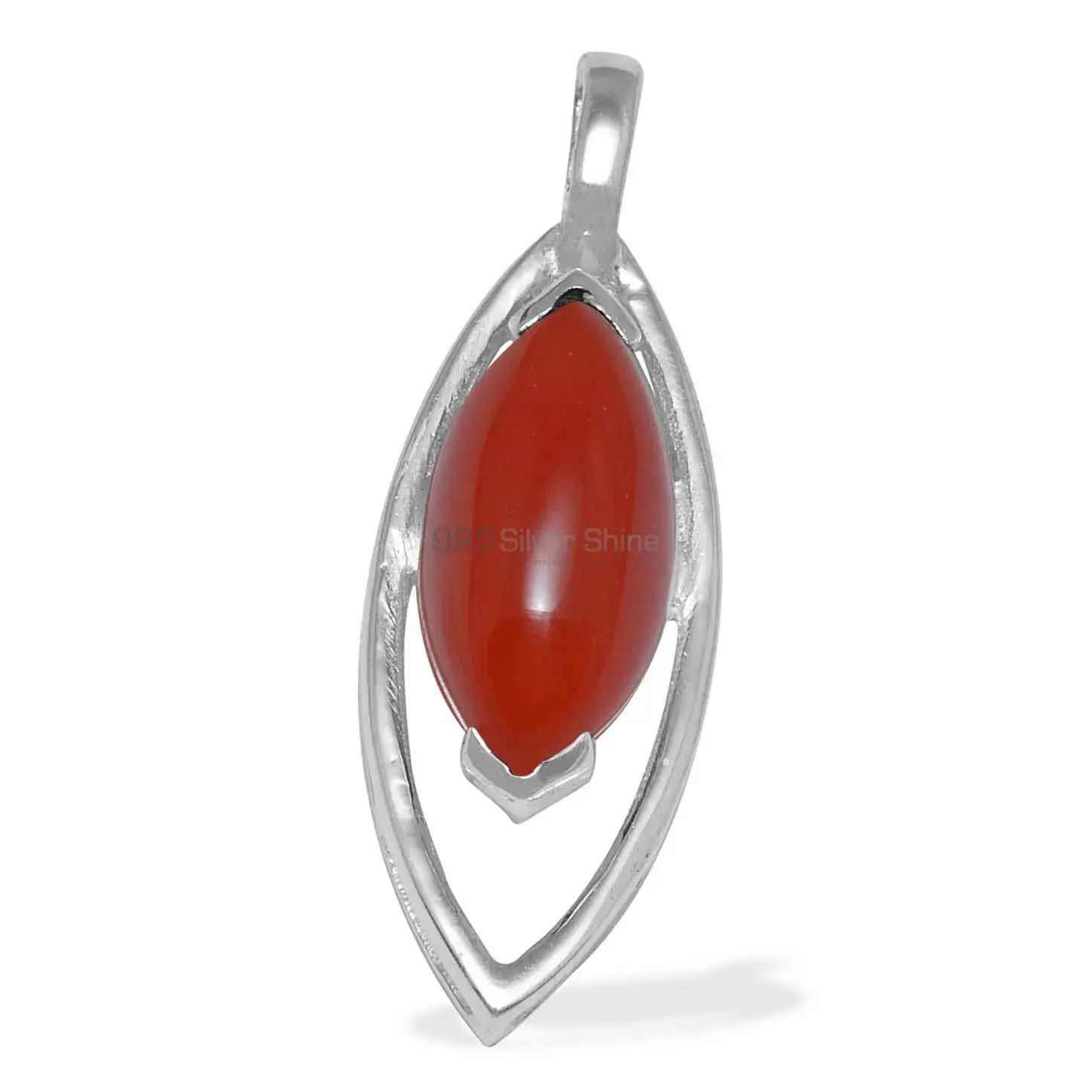 Solid Sterling Silver Handmade Pendants In Carnelian Gemstone Jewelry 925SP1477_0