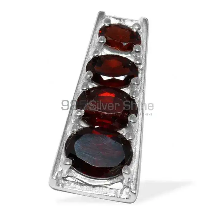 Solid Sterling Silver Handmade Pendants In Garnet Gemstone Jewelry 925SP1427_0