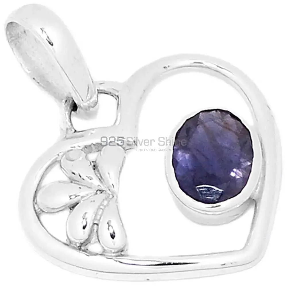 Solid Sterling Silver Handmade Pendants In Iolite Gemstone Jewelry 925SP278-6