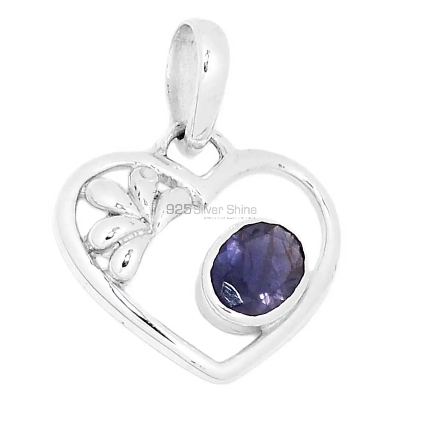 Solid Sterling Silver Handmade Pendants In Iolite Gemstone Jewelry 925SP278-6_0