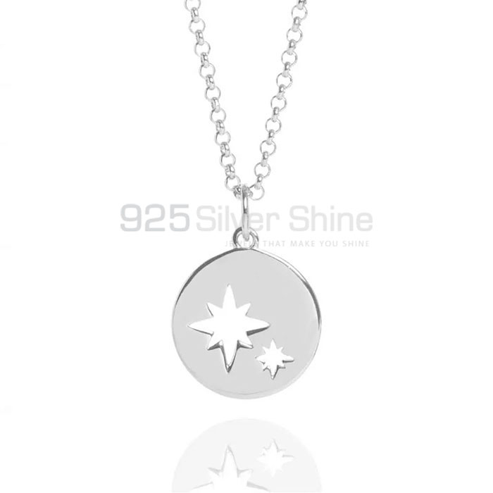 Star Cutting Charm Necklace In 925 Silver STMN517