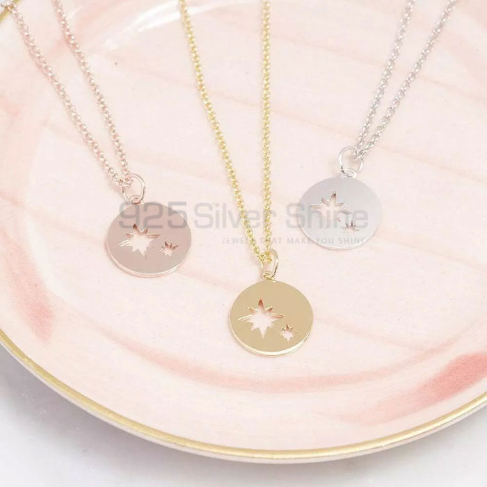 Wholesale Star Cutting Charm Necklace In 925 Silver STMN517_1