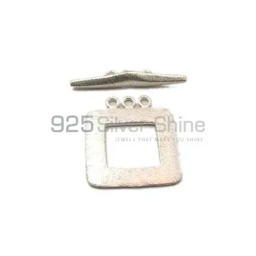 Sterling Silver 30x26x35mm Square Brush Finish Toggle. Sold per pkg of 2. 925BFT100