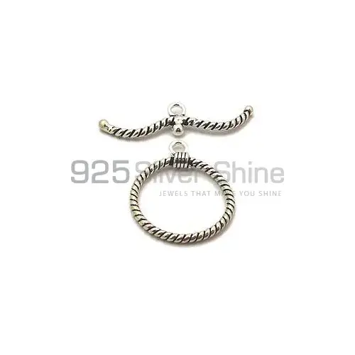 Sterling Silver 40.2x25.5x2.1mm Round Large Size Toggle. Sold per pkg of 5. 925LST104