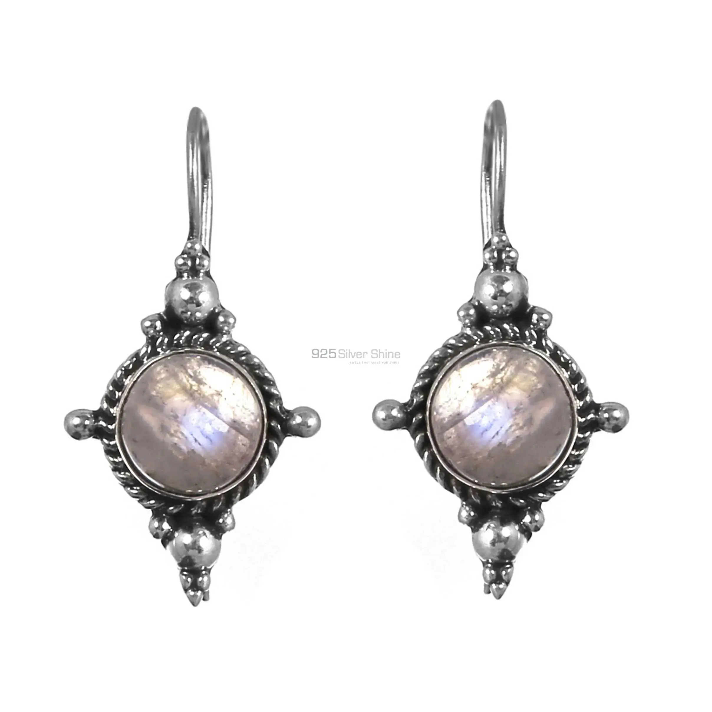 Sterling Silver Earrings In Labradorite Gemstone Jewelry 925SE220_0