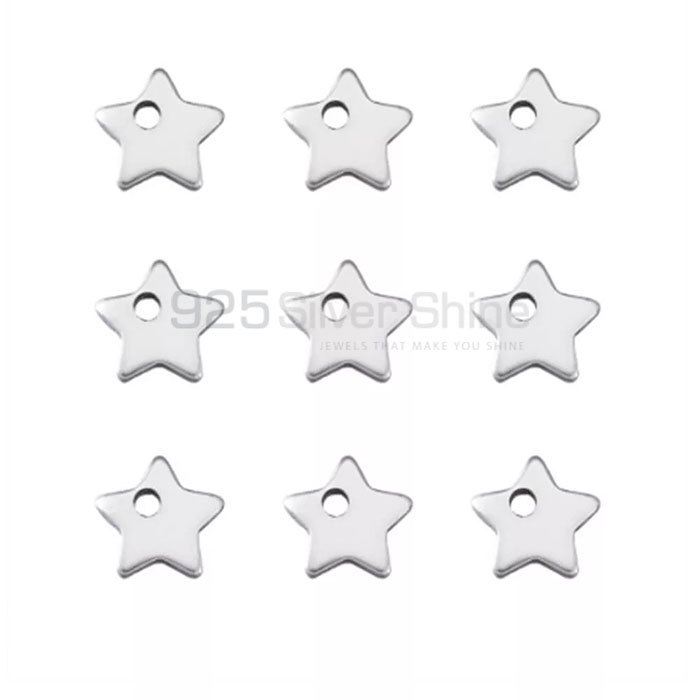 Sterling Silver One Hole Star Charm Pendant STMP526