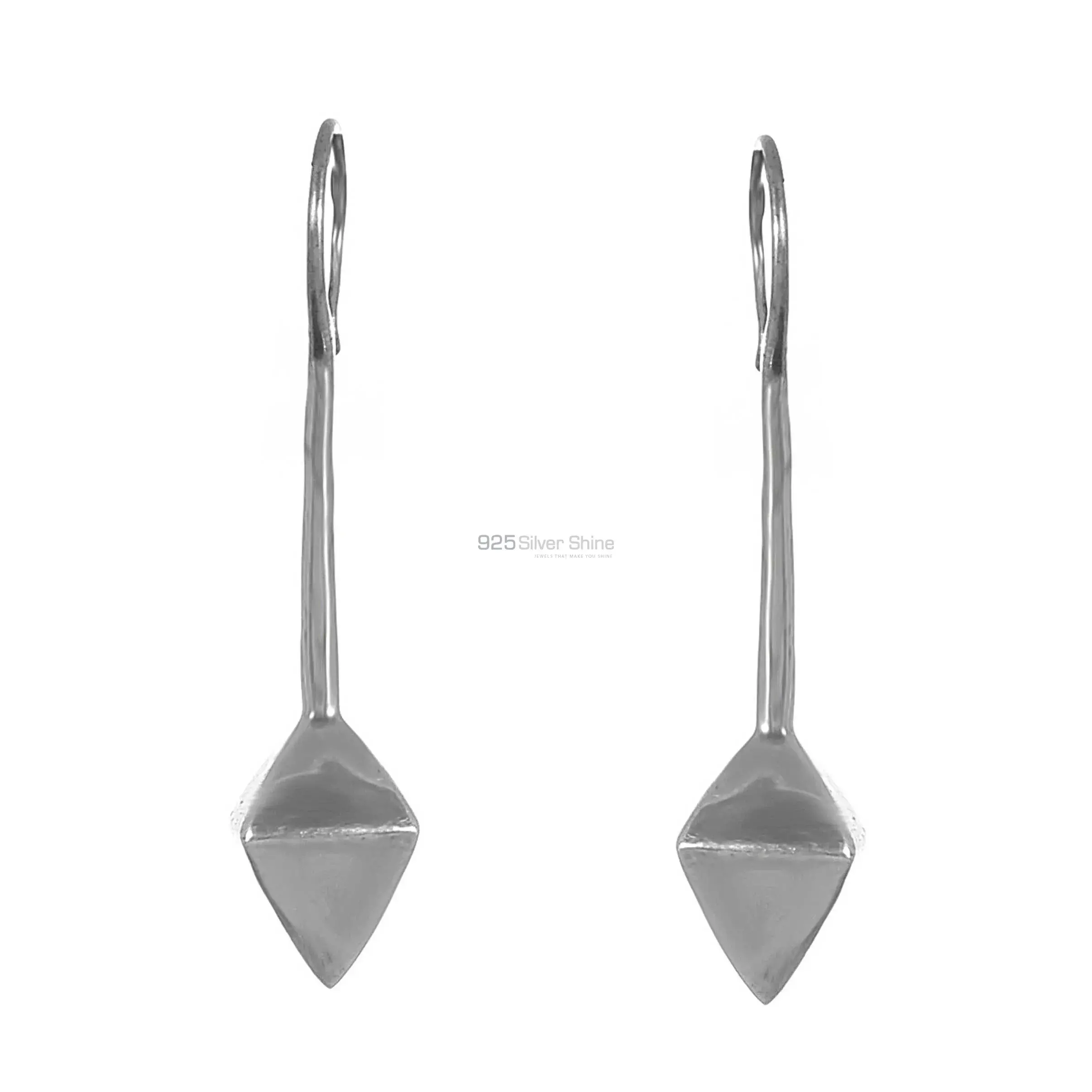 Sterling Silver Plain Earring Jewelry 925SE194_0