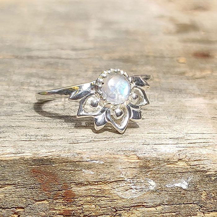 Wholesale Sterling Silver Ring In Natural Rainbow Moonstone Jewelry SSR44_0