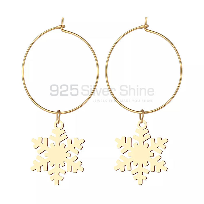 Wholesale Sterling Silver Snow Hoop Earring For Women's SNME449