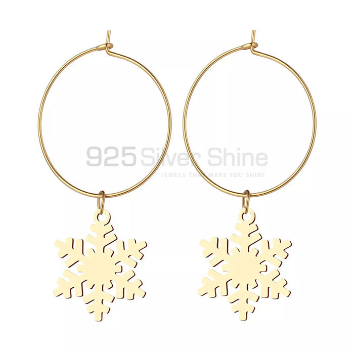Sterling Silver Snow Hoop Earring For Women's SNME449