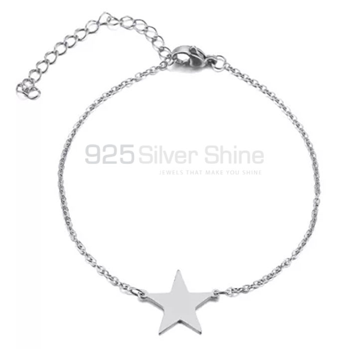 Wholesale Sterling Silver Star Look Chain Bracelet STMR476
