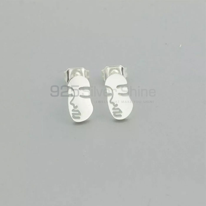 Wholesale Stud Face Minimalist Earring In 925 Silver FCME99