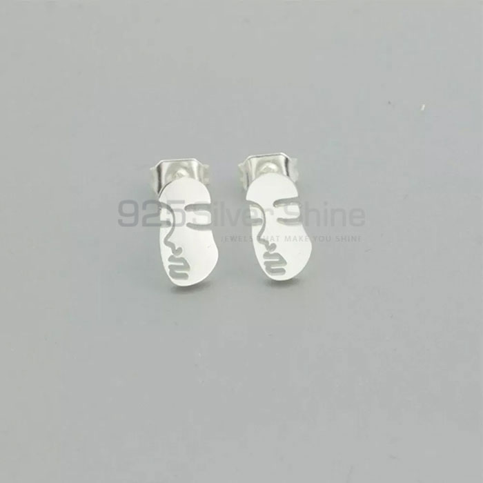 Stud Face Minimalist Earring In 925 Silver FCME99