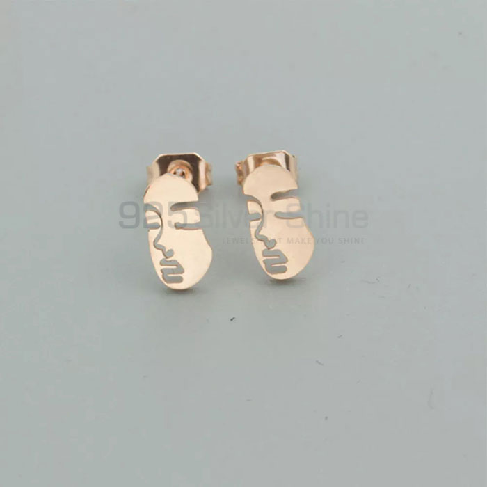 Wholesale Stud Face Minimalist Earring In 925 Silver FCME99_0