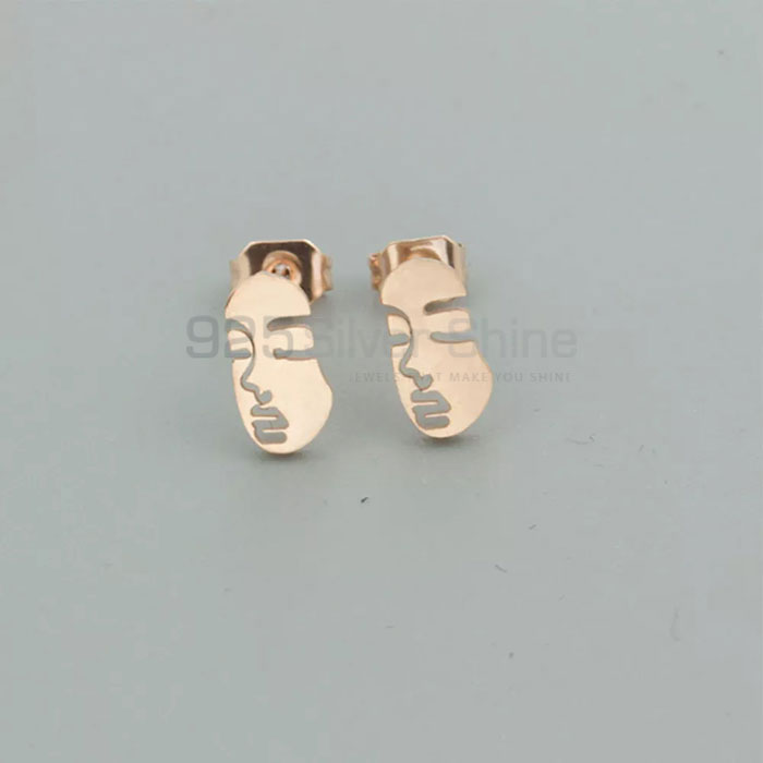 Stud Face Minimalist Earring In 925 Silver FCME99_0