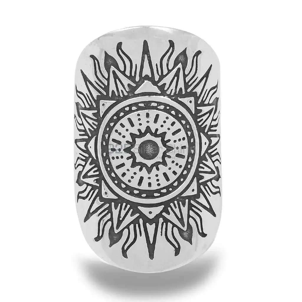 Sun Mandala Ring In Sterling Silver 925MR119