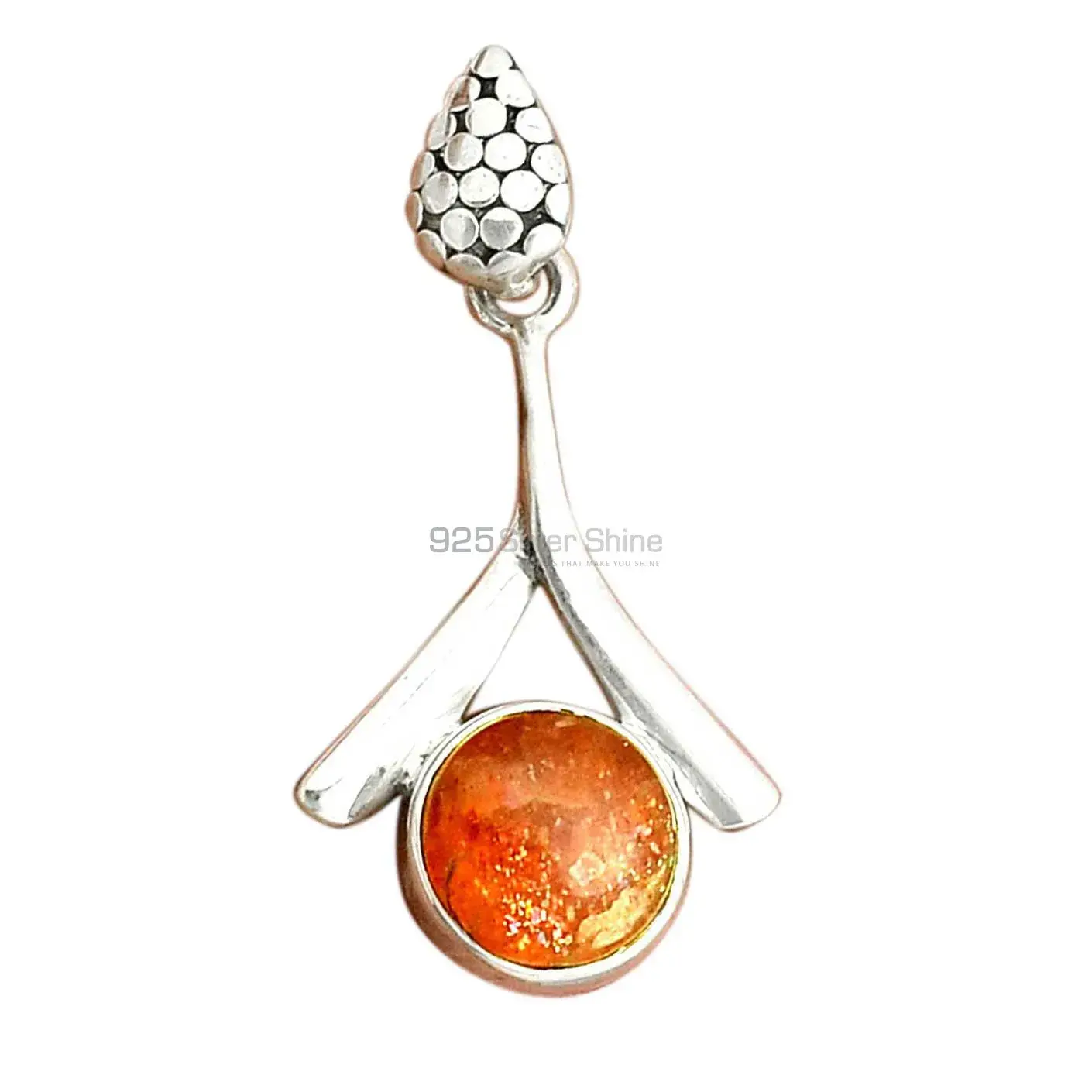 Wholesale Sunstone Pendants Exporters In 925 Solid Silver Jewelry 925SP45-1_1