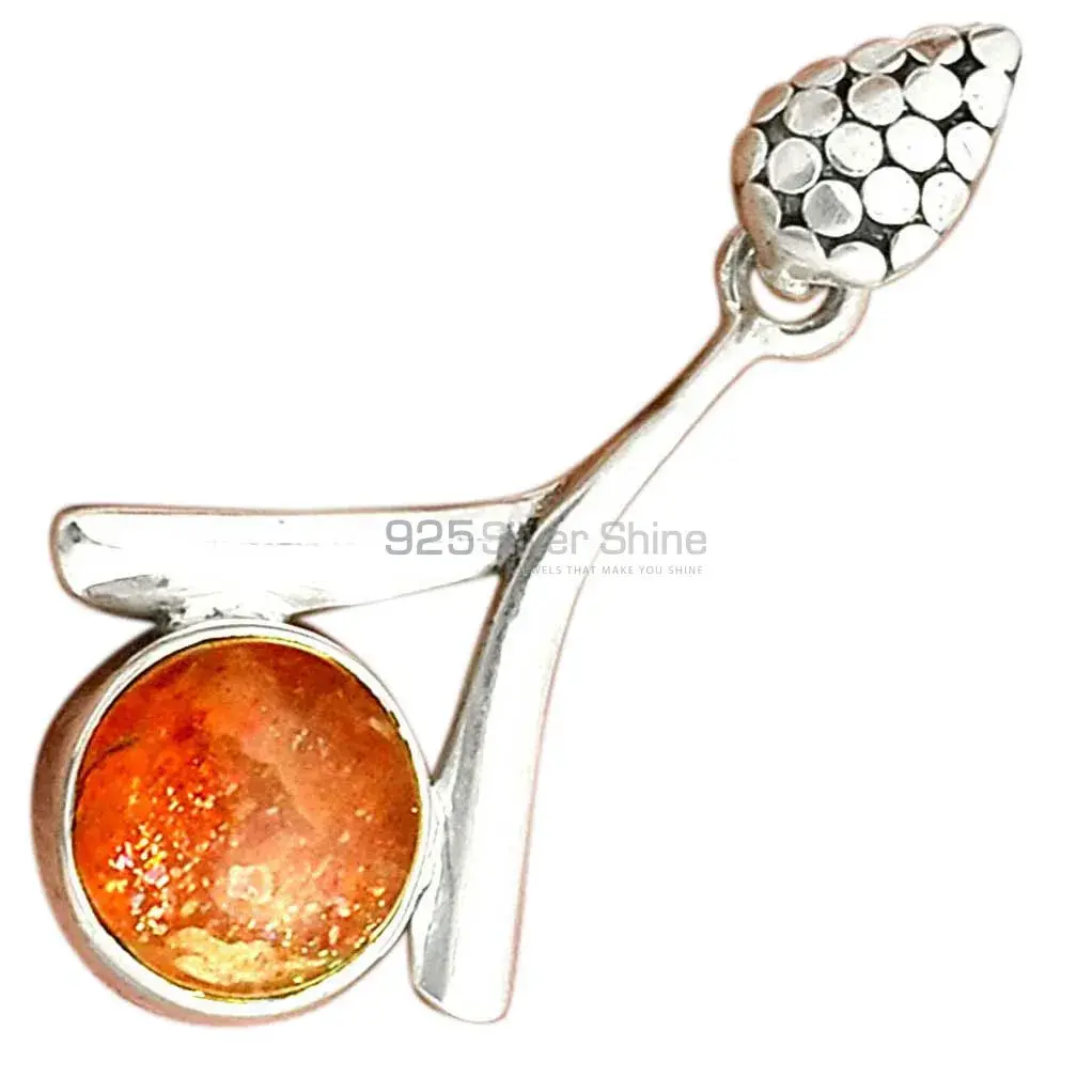Wholesale Sunstone Pendants Exporters In 925 Solid Silver Jewelry 925SP45-1_2