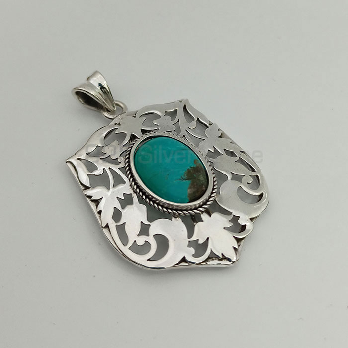 Wholesale Turquoise Gemstone Pendant In Sterling Silver 925NSP32_2