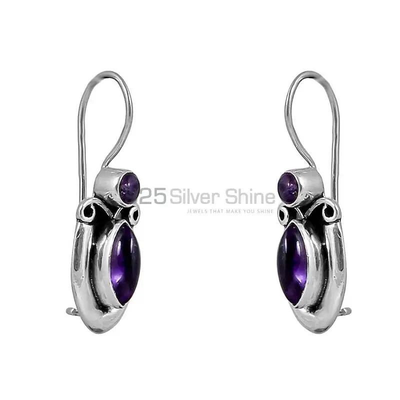 Amethyst Gemstone Earring In 925 Sterling Silver Jewelry 925SE113_2
