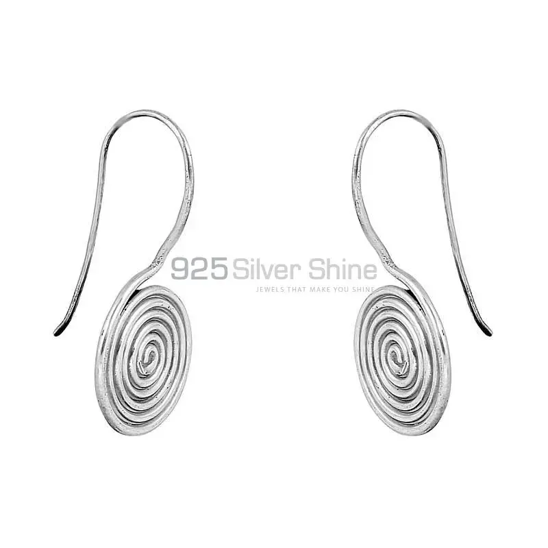 Wholesale Plain 925 Sterling Fine Silver Earring 925SE152_0
