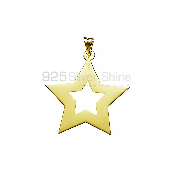 Wide Star Loop Pendant In Sterling Silver STMP530_0