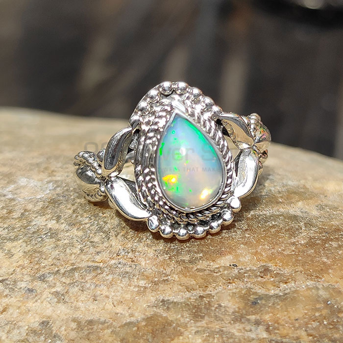 Antique vintage Silver Ring In Natural Opal Gemstone SSR109