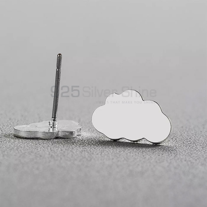 Cloud Minimalist Stud Earring In Sterling Silver CLME21_1