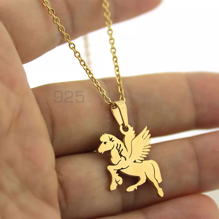 Winged Horse Necklace, Best Quality Animal Minimalist Necklace In 925 Sterling Silver AMN254_0