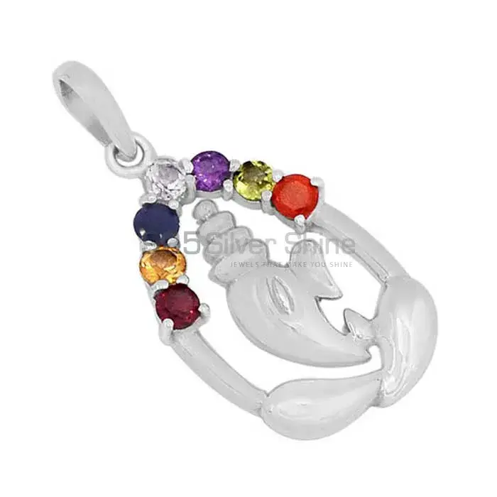 Yoga Awesome Look Chakra Pendant With Sterling Silver Jewelry SSCP182