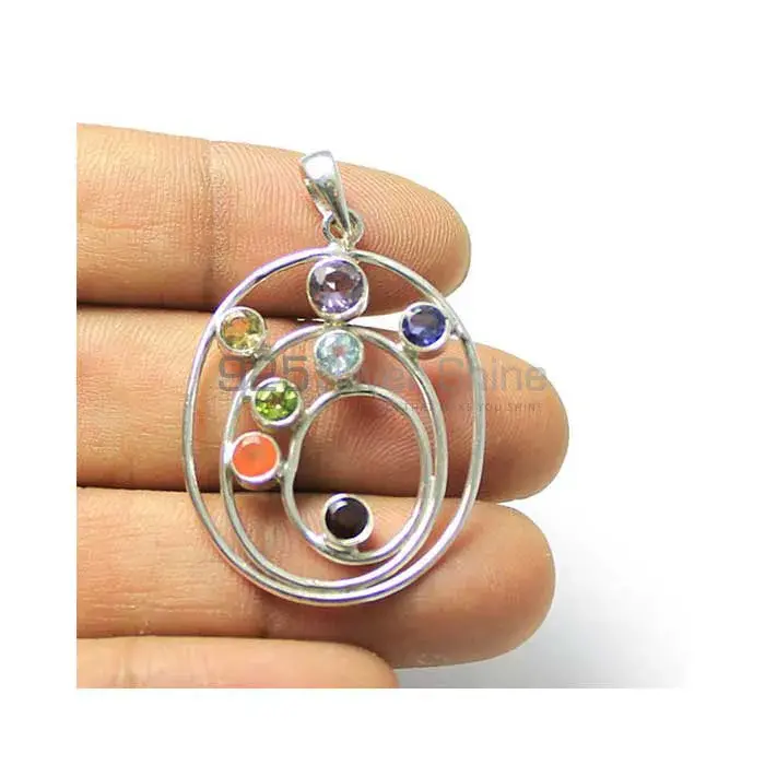 Yoga Chakra Pendant With Sterling Silver SSCP145_0