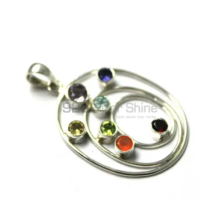 Yoga Chakra Pendant With Sterling Silver SSCP145_1