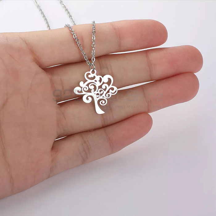 Yoga Tree Of Life Pendant Necklace In Sterling Silver TLMN616_2