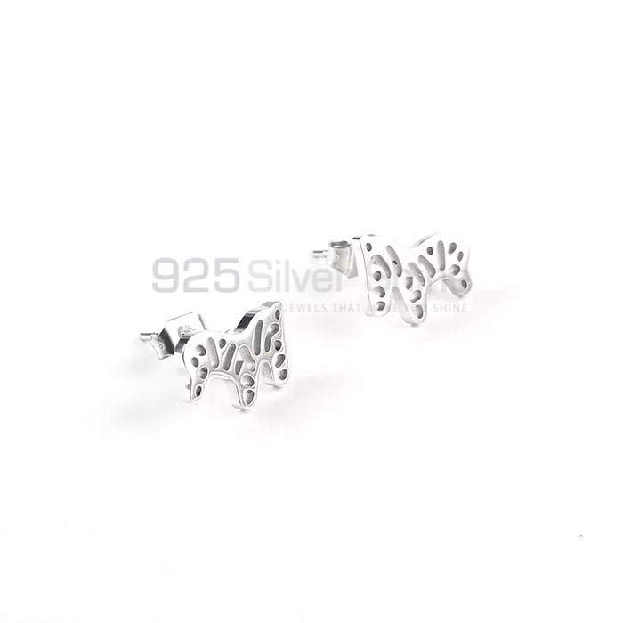 Zebra Earring, Animal Minimalist Earring In 925 Sterling Silver AME93