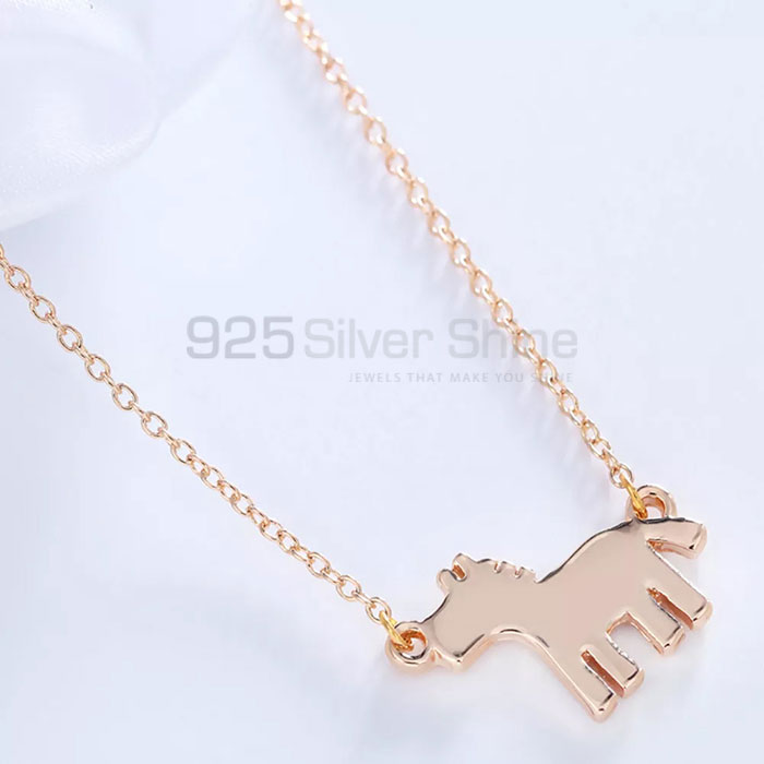 Zebra Necklace, Animal Minimalist Necklace In 925 Sterling Silver AMN123_1