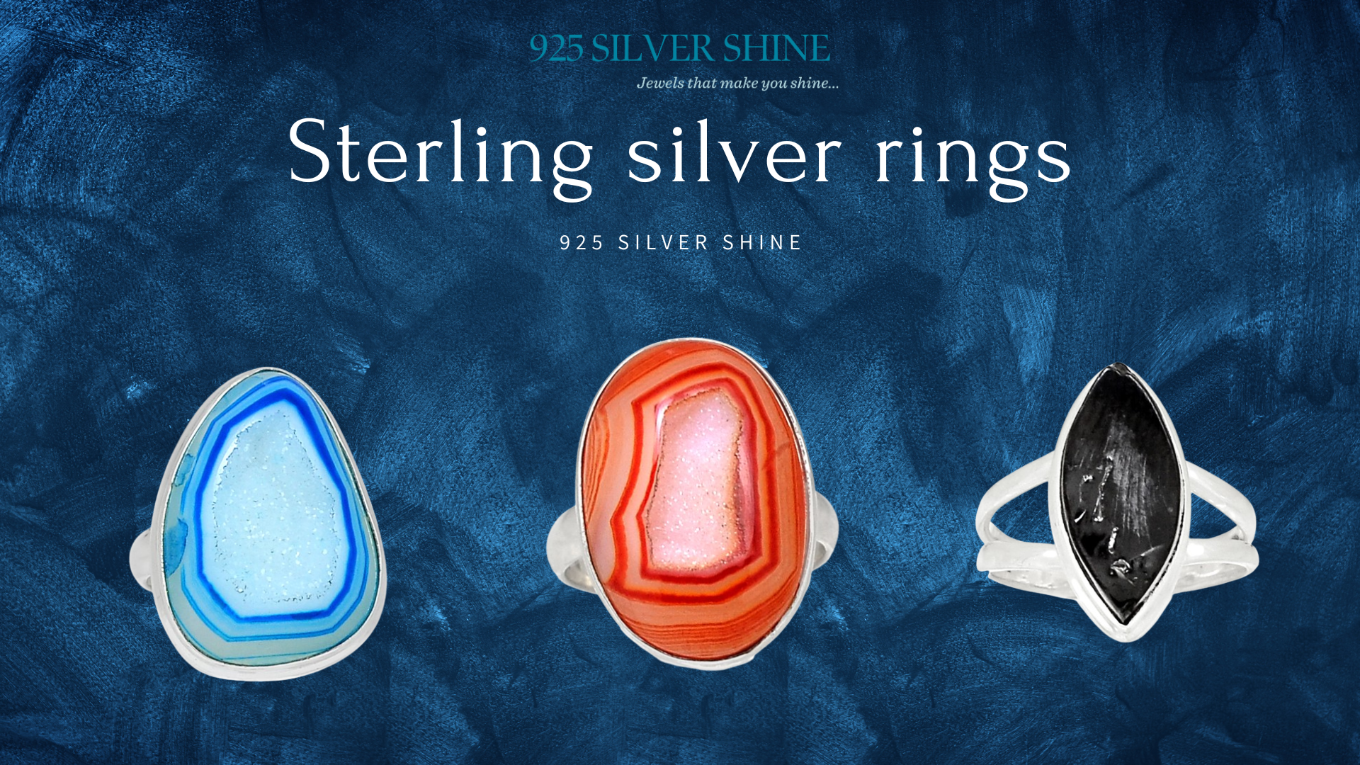 925 silver gemstone rings