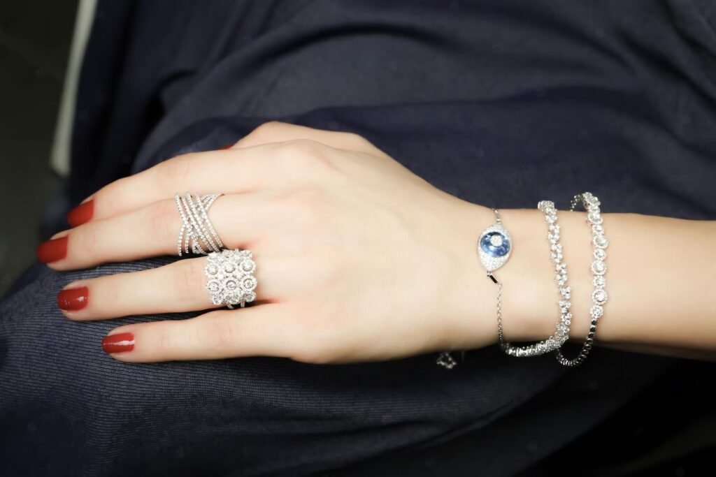 Women's Silver Diamond Chunky Chain Bracelet, Best Silver Diamond Chunky  Chain Bracelet for Women Gift, Mason
