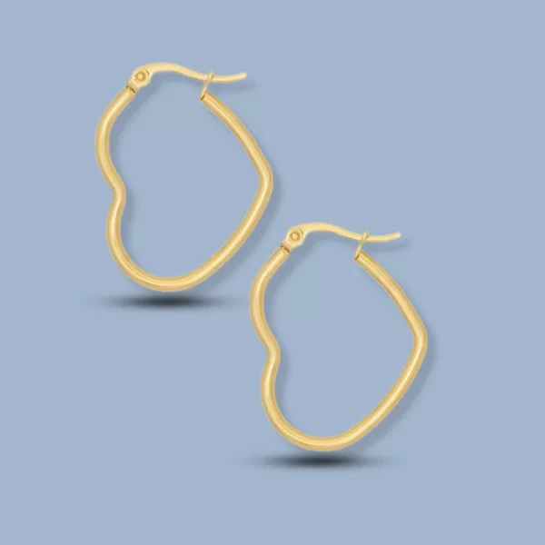 Heart Shape 925 Sterling Silver irregular hoop earring 925SHE102