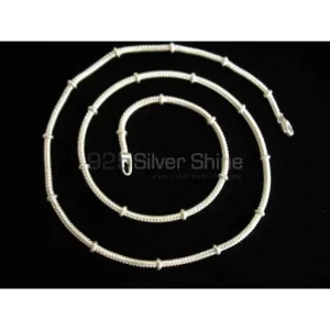 14"-24" Rounded Snake Chain Necklace 4mm in 925 Sterling Silver