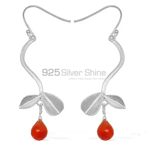 925 Solid Silver earring Exporters In Carnelian Gemstone Jewelry 925SB728