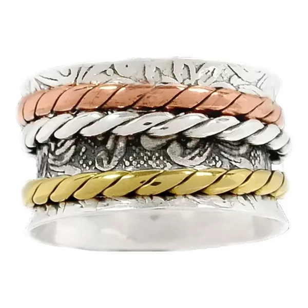 925 Stamped Handmade Spinner Rings At Best Price SMR106