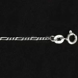 925 Sterling Silver 14"-24" Figaro Chain Necklace 1MM 925CHIAN145