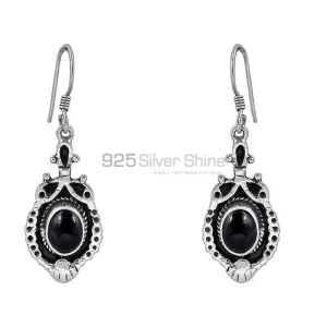 925 Sterling Silver earring In Natural Black Onyx gemstone 925SE50