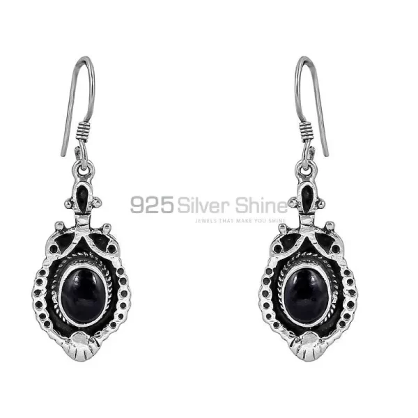 925 Sterling Silver earring In Natural Black Onyx gemstone 925SE50