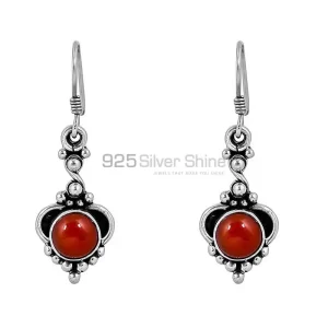925 Sterling Silver earring In Natural Coral Gemstone Jewelry 925SE54