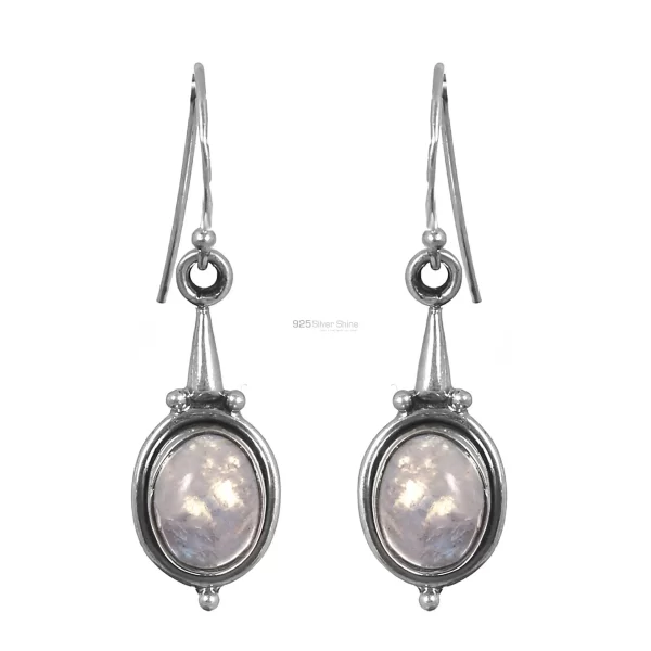925 Sterling Silver earring In Natural Moonstone Jewelry 925SE157