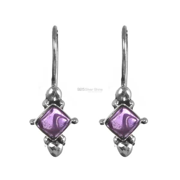 925 Sterling Silver earrings Exporters In Natural Amethyst Gemstone 925SE247